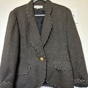 Christian Dior Women's Black Blazer Vintage